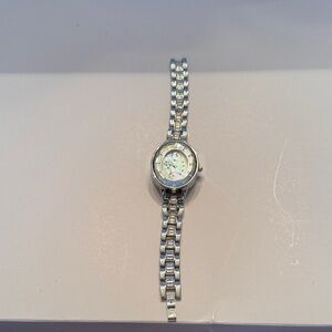 Stainless Steel Rhinestone Elegant Silver Women's Watch water resistant NWT